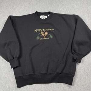 Briar Creek Sweatshirt Mens XL Black Northwest Territory Big Bear Ca Embroidered